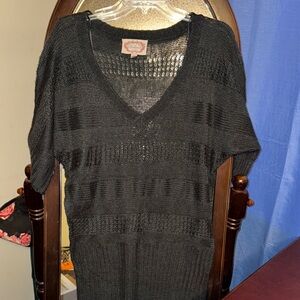 Ambiance Black V-Neck Sweater